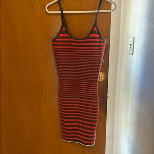 Alexander Wang Orange and Grey Bodycon Dress